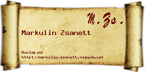 Markulin Zsanett névjegykártya